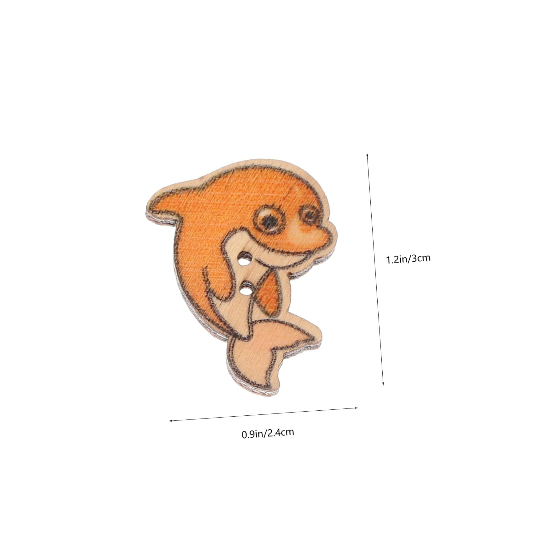 HOMSFOU 5 Set Bottoni Colorati A Forma Di Delfino Bottoni A Forma Di Pesce Per Delicati Per Lavori Artigianali A Di Cartone Animato 100 pezzi * 5