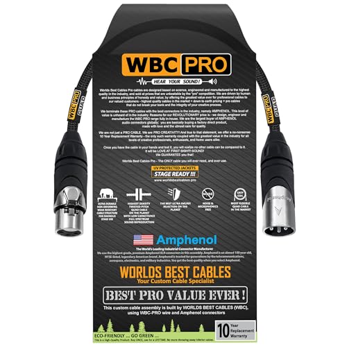 Câble Star-Quad équilibré XLR Amphenol mâle femelle cordon audio court 30 cm