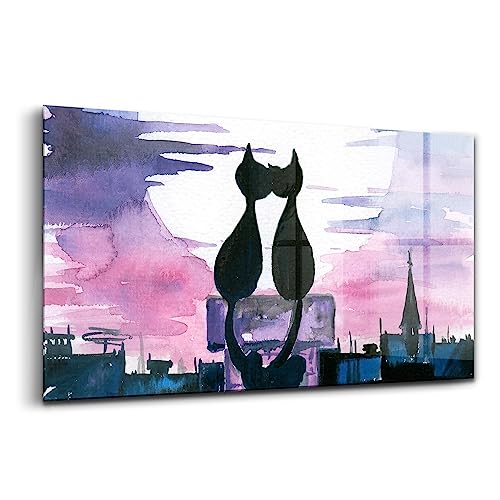 Peinture murale en verre pour salon moderne et romantique Wallfluent