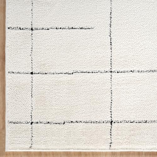 Tapete Abani Cream 8' x 10' con rayas geométricas miniatura 6