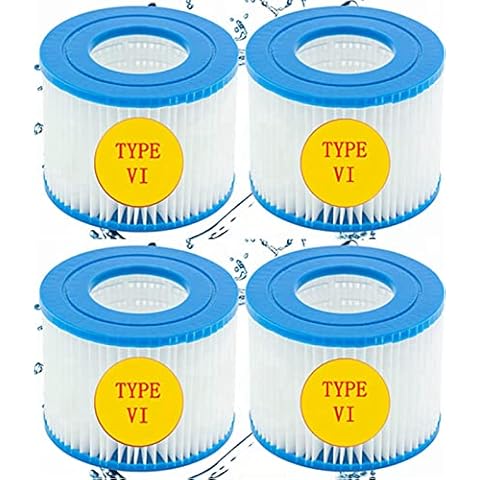 CXYXHW VI Pool Filter Cartridge for Bestway Filter Cartridge Pool Filter Replacement Filter for Lay-Z-Spa Miami Size 6-58323 (4) Cover