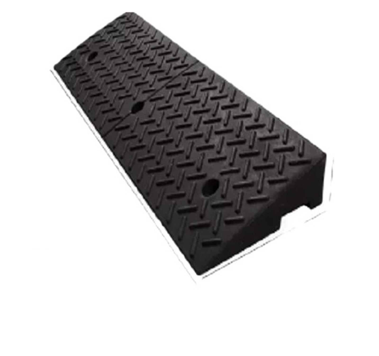 Ground Speed Bumps Rubber and Plastic Step Pad Ramp Curb Household Car Road Threshold Climbing Triangle Speed Bump Uphill Slope, Along The(100x38x15CM)
