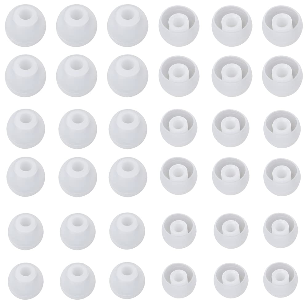 WKYMY Silicone Ear Tips Replacement Earbud Tips for In-Ear Headphones (Inner Hole 3.8mm-5.5mm) 18 Pairs S M L
