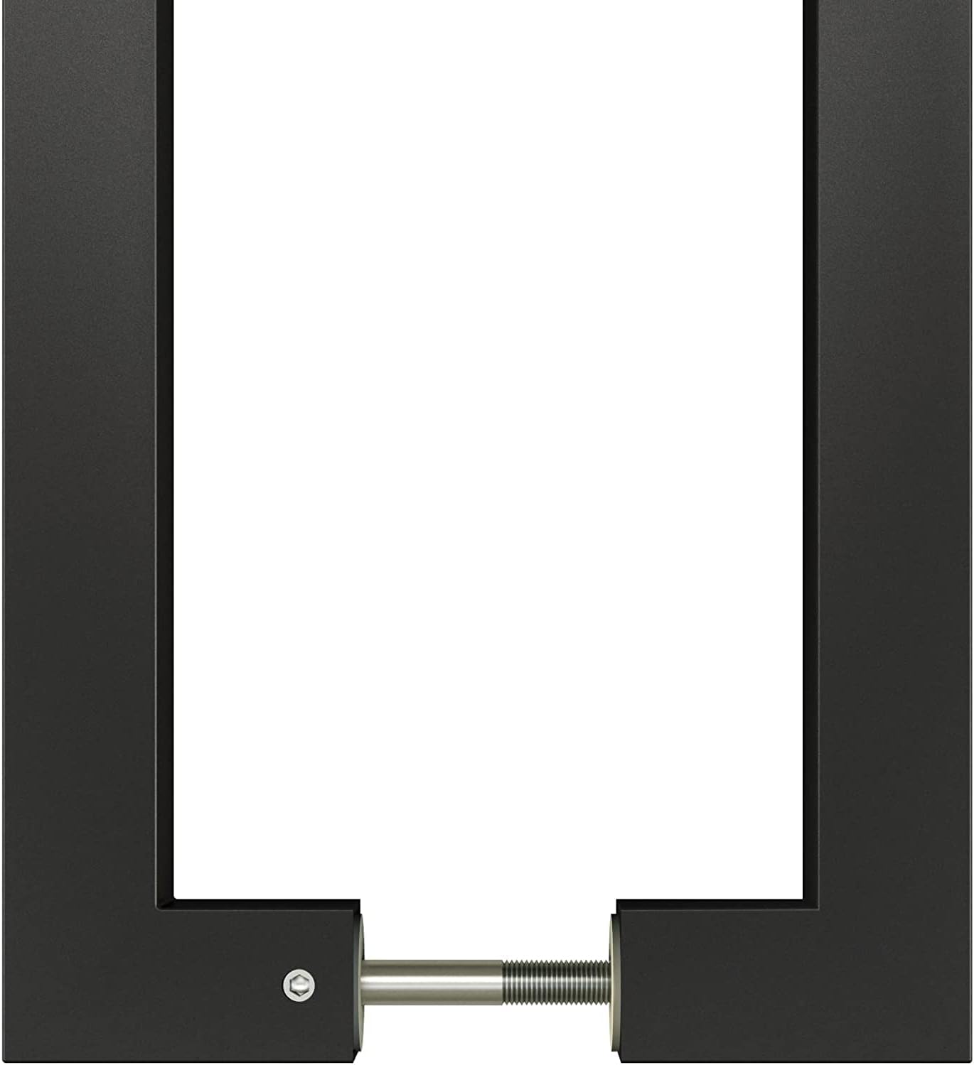 BARNSMITH 24" Barn Door Push Pull Hande,Square Commercial Door Handle, Stainless Steel Rectangular Shape Entrance Entry Office Store Front Garage Handle Pull Set, Matte Black Finish