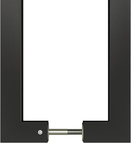 Miniatura 8 de BARNSMITH Manija de empuje para puerta de granero de 24 pulgadas, manija cuadrada de puerta comercial, forma rectangular de acero inoxidable,