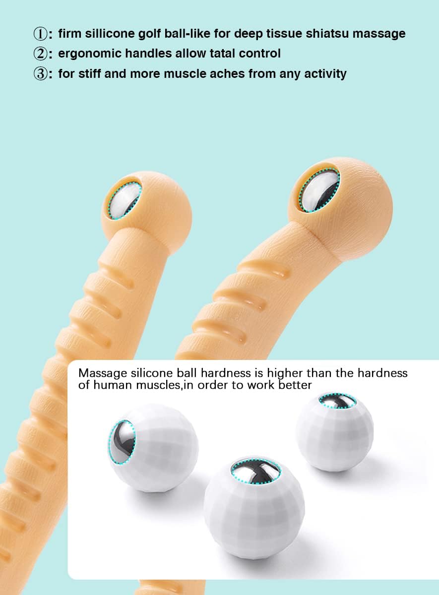Lyanxinlei Neck Massager Deep Tissue Dual Trigger Point Shiatsu Shoulder Massage Tool Detachable with Triple Trigger Point&complimentary Scalp Massage（2 Pack） : Health & Household