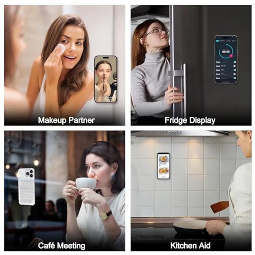 Image of GooseBox Suction Cup Phone Case Mount, Double-Sided Suction Anti-Slip Silicon Sticky Phone Stand Hands-Free Strong Grip Holder for Selfies and Videos (White)