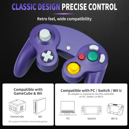 CirKa Wired Controller for GameCube/ Wii (Purple) by Hyperkin - Used condition - Image 2