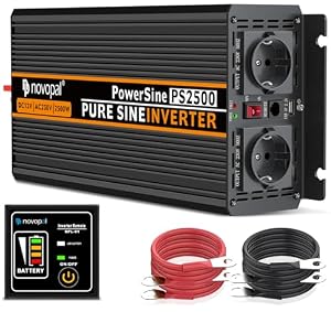 Novopal 2500 W 5000 W Omvormer DC 12 V in AC 220V 230V Zuivere Sinusgolf