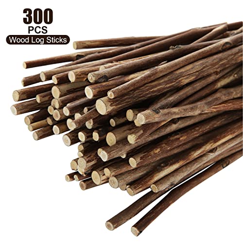Dirbuy 300Pcs Wood Sticks For Crafts 4”, Birch Wood Sticks, Wood Log Sticks, Craft Twigs Sticks For Diy Crafts Photo Props School Projects #TOP2