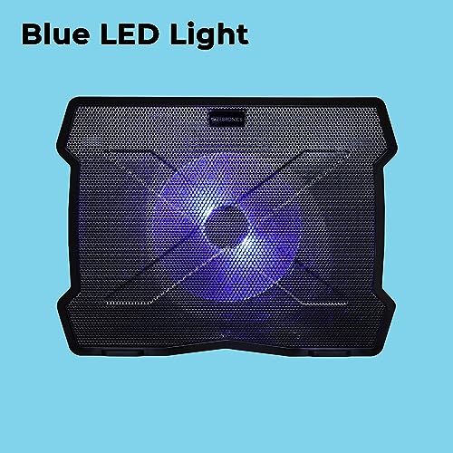 Zebronics NC2100 Laptop Cooling Stand with 125mm Fan, Silent Operation, LED Light, Supports up to 15.6 inch Laptops and Retractable Stand - Image 2