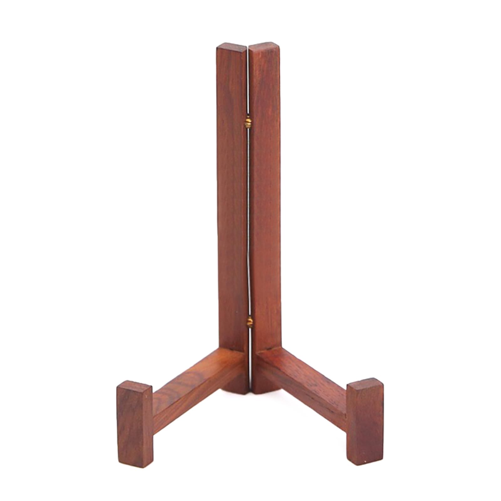 Msioytog Plate Stand for Display Wooden Folding Plates Holder Farmhouses Easel Holder for Decorative Pictures Frame Desktop Decors Wooden Plate Stand