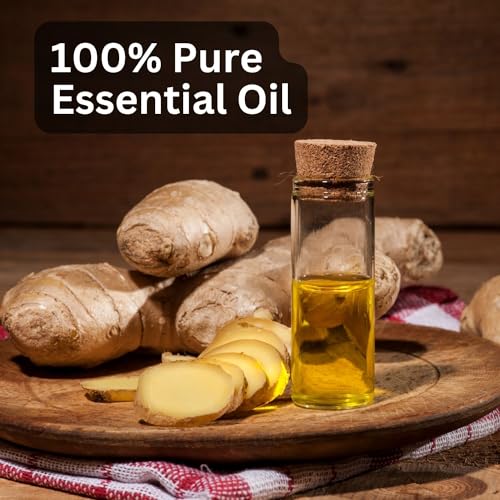Image of Aroma Treasures Ginger Essential Oil | 100% Pure & Natural Theraputic Essential oil for healthy Skin, body, Aromatherapy - 10ml