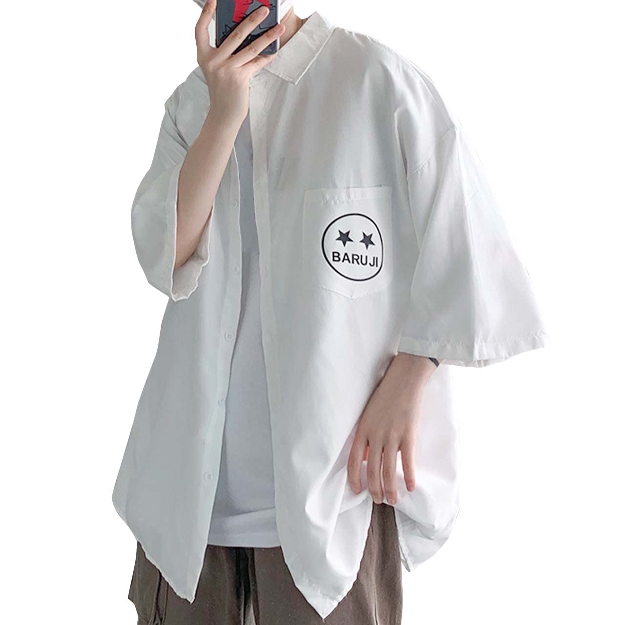 五分袖 レギュラーカラー シャツ L　[RIDICOLO] [リディーコロ] Amazon.co.jp: [RIDICOLO] [リディーコロ] 五分袖 レギュラー