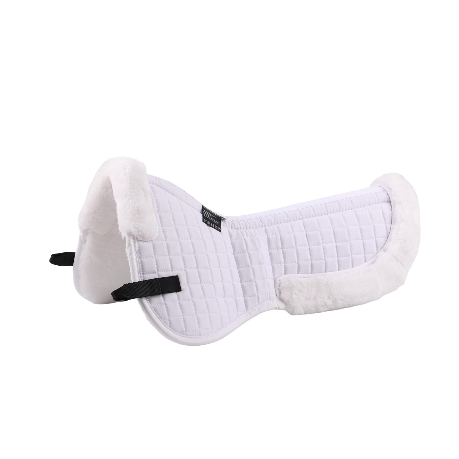 Tapis de selle absorbant les chocs et antidérapant en coton blanc