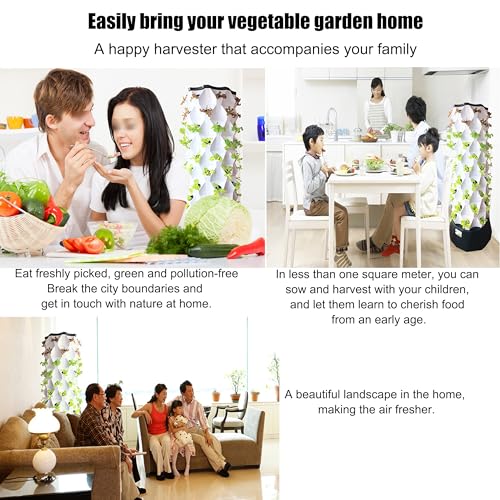 Kit de sistema de jardín de torre de cultivo hidropónico vertical, 48/64/80 puntos de cultivo para verduras, hierbas y fresas