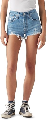 Levi's Women's Premium 501 Original Shorts, Athens Mid Short, 30, Medum Indigo