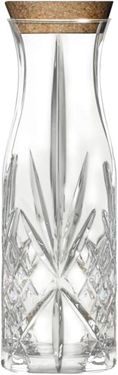 RCR Crystal Melodia Glass Carafe with Cork Lid - 1L, White, 1160 ml - Image 4