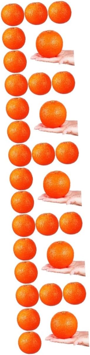 GLEAVI 5sets Realistic Artificial Oranges Faux Fruit Decor Lifelike Orange Models for Home Restaurant Photography 6pcs*5