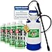 Produktbild ABACUS® Nell Ultra Grünbelagentferner & Algenentferner Konzentrat, extrem stark! Entfernt Grünbelag & Algen selbsttätig ohne zu Schrubben  Grünbelagentferner 4x1000ml mit Drucksprüher  Set L