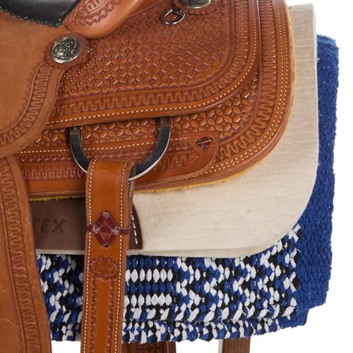 Mayatex Royal Blue Double Weave 32x64 Acrylic Blend Saddle Blanket - Thumbnail 5