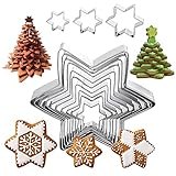 molde de estrella de 8 puntas para imprimir Uso múltiple: Es muy adecuado para cortar fondant, pasteles, sándwich, queso, galletas, frutos rojos, pasteles, pasteles, fondant y otros alimentos en forma de estrella.