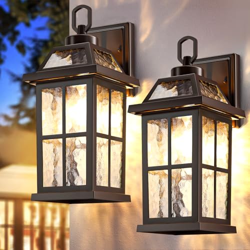 MYHXQ 14 '' Outdoor Lights for House 2 Packs, Brown Exterior Light Fixtures