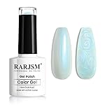 RARJSM Pearl Gel Nail Polish, Glitter Gel Polish Shimmer Mermaid NailGel Soak Off for Salon Home DIY Manicure Use
