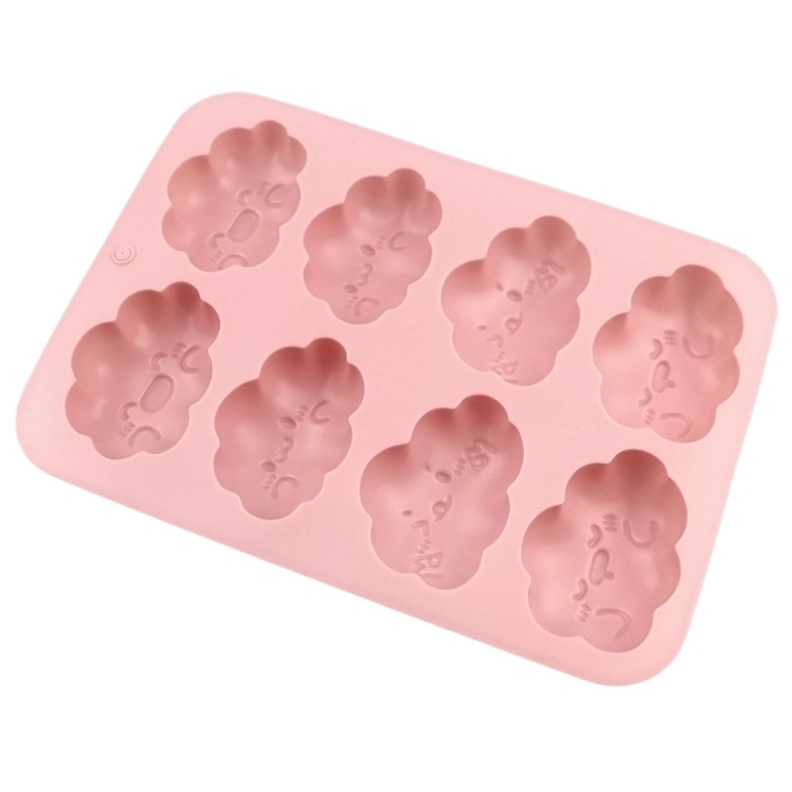 NEWFT Easy Demold Cloud Baking Tray Functional Silicone 8 Cartoon Cloud Tray for Chocolate Mousses and Dessert Pastries