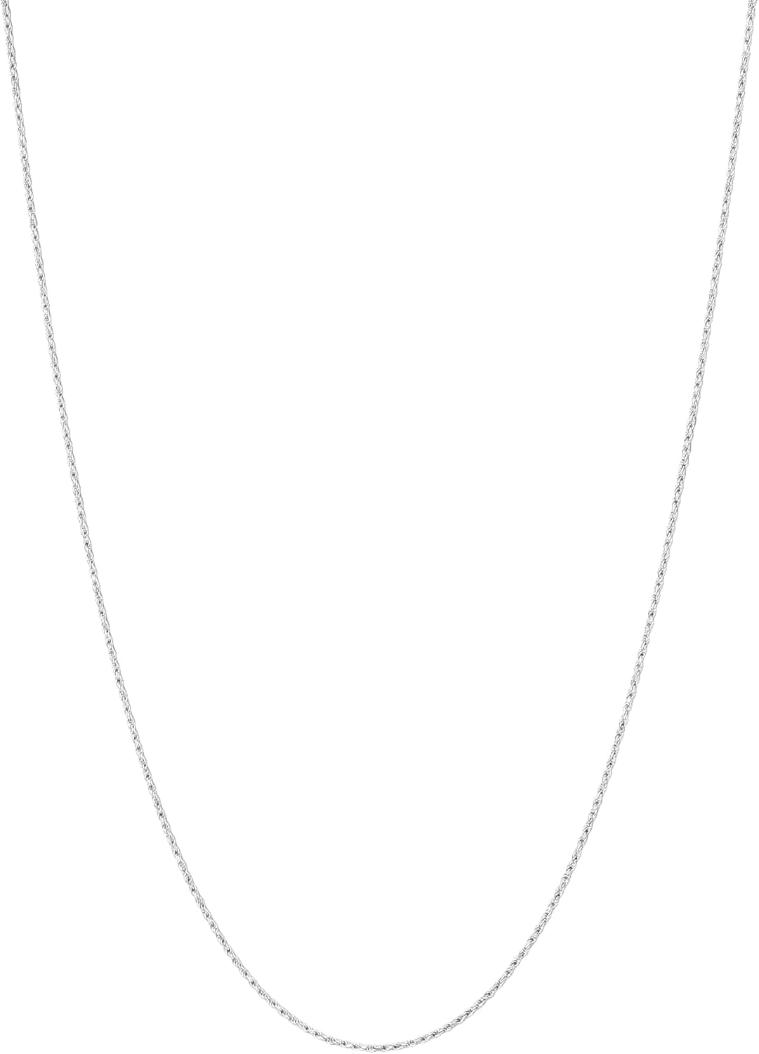 Monily Silver Rope Chain For Women 1.3mm 1.5mm Stainless Steel Twist Chain Necklace 18K Gold Plated