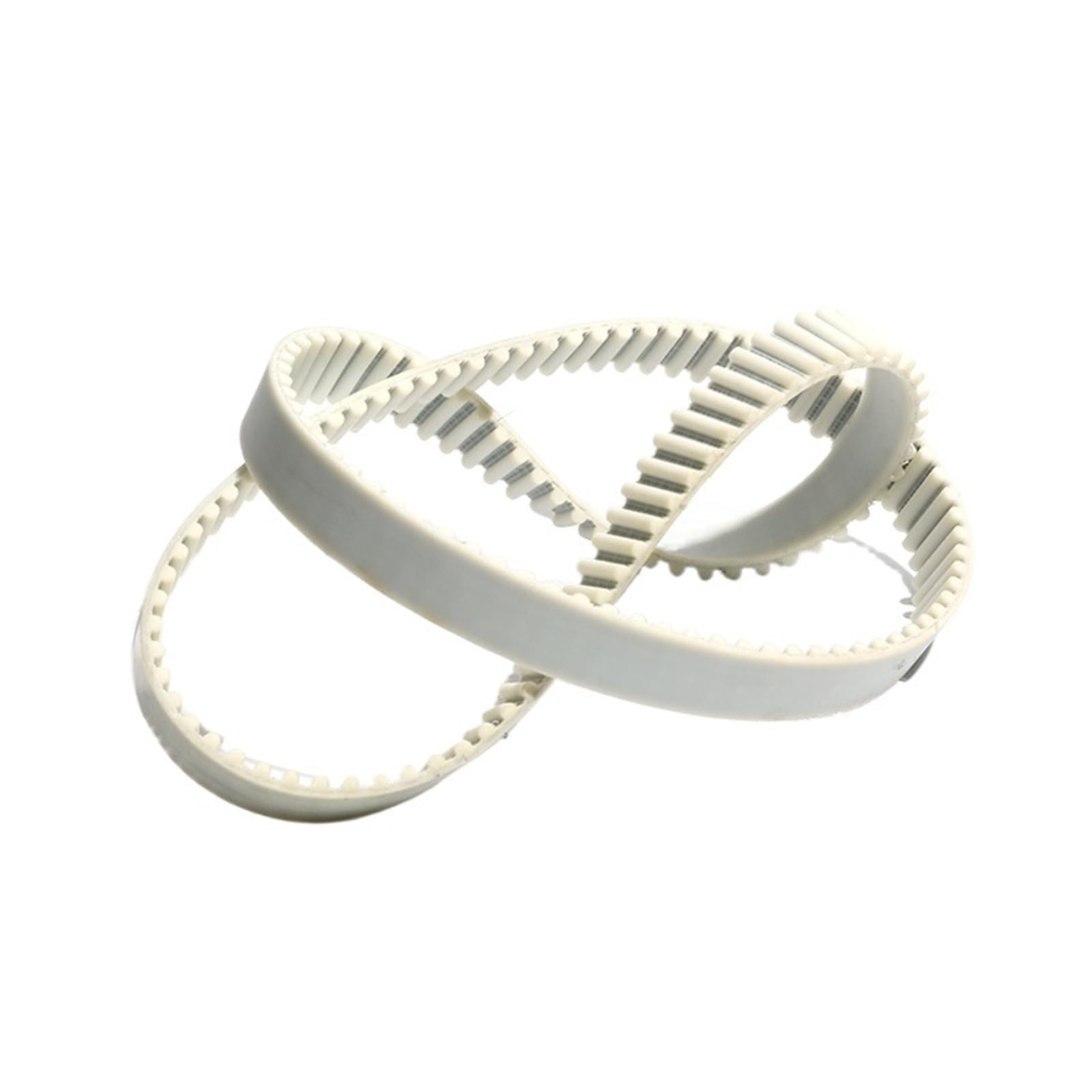 HTD5M White PU Belt 5M-710/720/730/740/760 Polyurethane Toothed Belt 15/20/25/30mm Width Closed Loop Transmission Belt(5M-730,15mm)