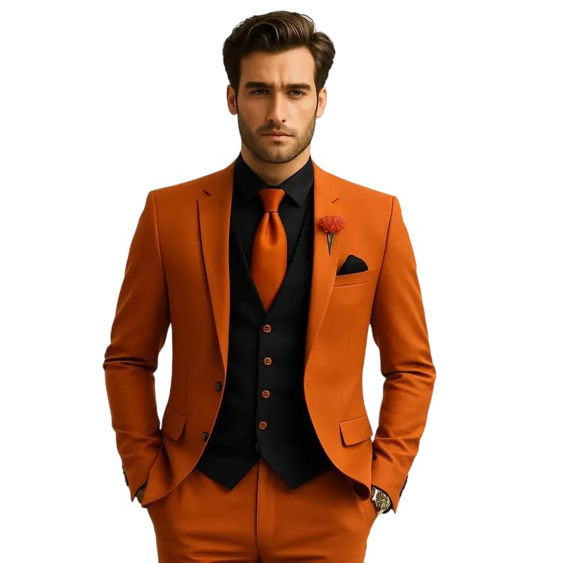 Men Suits Rustic Designer 3 Piece Formal Fashion Party Wear Wedding Groomsmen Dinner Prom Suit