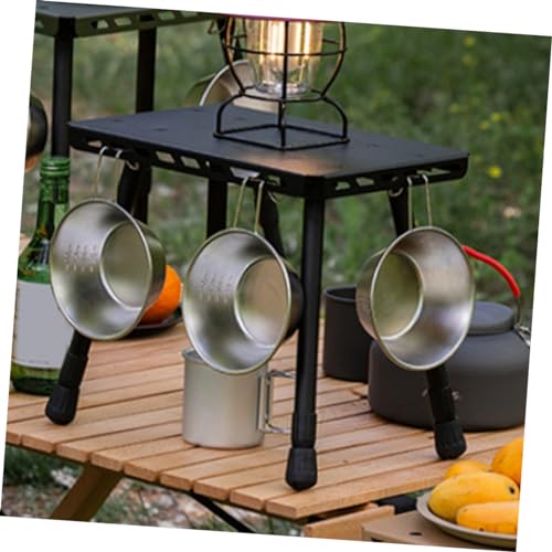 Table pliante portable fer noir petite table camping randonnée