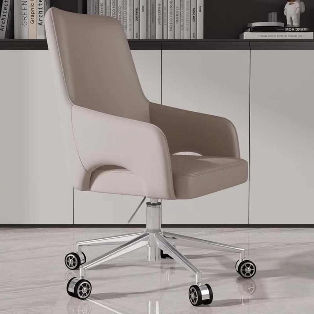 Chaise de bureau ergonomique avec accoudoirs réglables et roulettes pour réunion