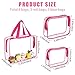 6 PCS Waterproof Toy Storage Bags With Zipper, Clear Toy Storage Organizer, Portable Organizer For Blocks, Puzzles, Books, Board Games, Clay(Red, Blue)