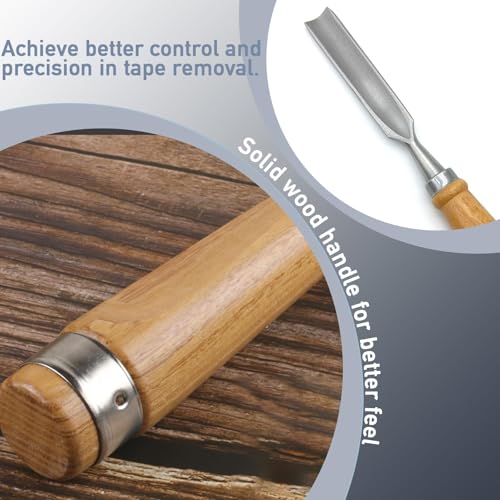Golf Grip Tape Stripper Remover Tool - Chrome Vanadium Steel, Wooden Handle, Golf Grip Removal Tool, Perfect for Golf Grip Repair & Replacement Kit - Image 6