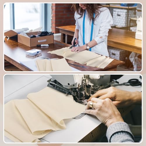 Madholly MADHOLLY-2YARDS-MUSLIN-FABRIC 100% Cotton Muslin Fabric- 2Yard Unbleached Muslin Linen Fabric, 63 Inch Wide- Textile Natural Cotton Draping Fabric Muslin Cloth Muslin Roll Fabric For Backing Material Quilting Sewing Embroidery Diy thumb #1