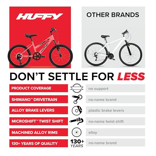 Image of Huffy Stone Mountain Bike for Men and Women, 20 inch /24 inch /26 inch, 6-Speed (20 inch) or 21-Speed, Front or Dual Suspension (Varies), Multiple Colors, Adjustable Saddle, Shimano Equipped, All-Terrain Tires