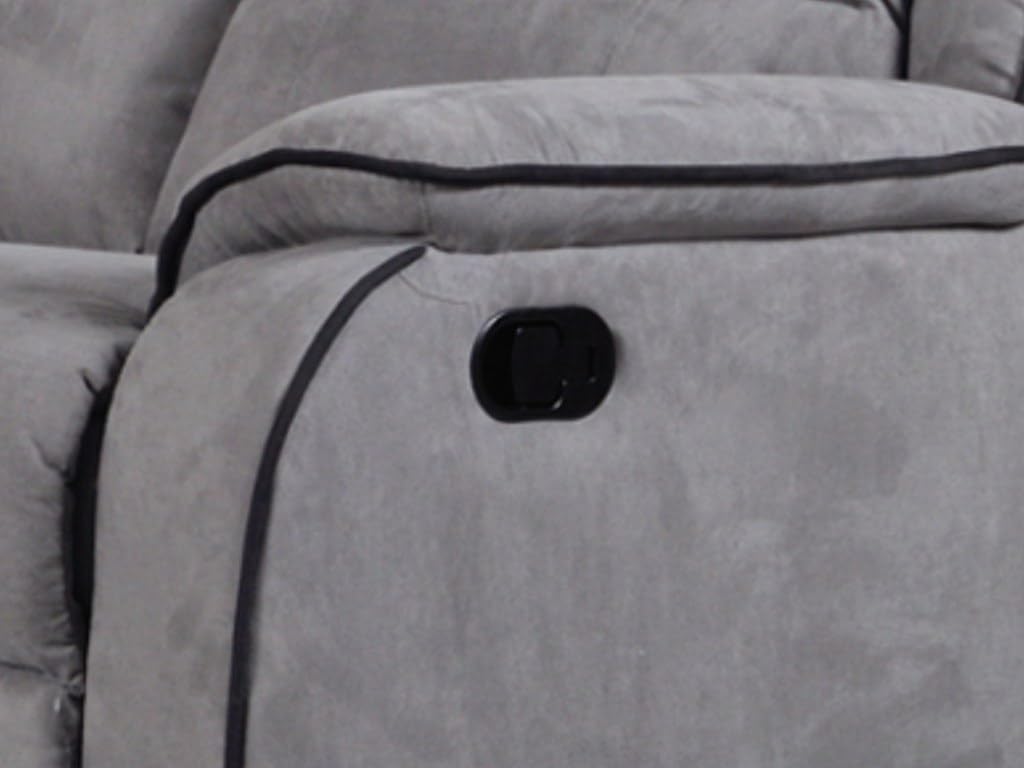 Vente-unique - Relaxsofa 2 Hernani - Microfaser - grau