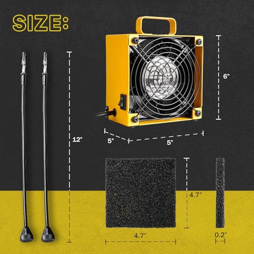 Image of KOTTO Solder Fume Extractor with 2 Magnetic Helping Hands and 5 Carbon Filters -Breathe Fresh Air for various Welding Scenarios, Essential for DIY Soldering, Phone Repair, Hobbies, Jewelry, and Crafts