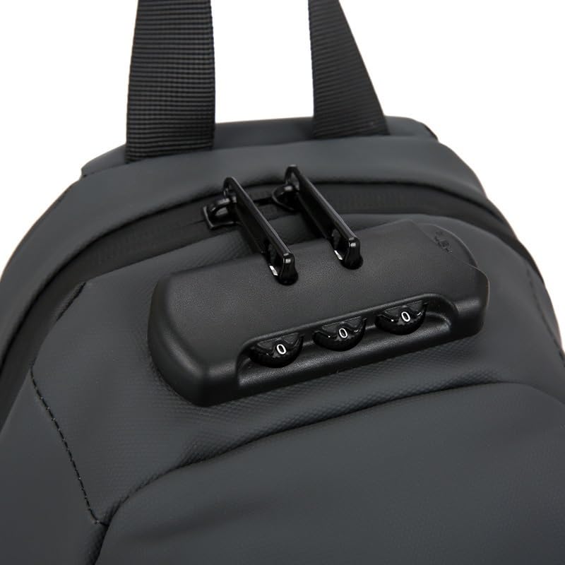 Bolsa de cofre para hombres con correa de hombro ajustable y gran capacidad funcional 4