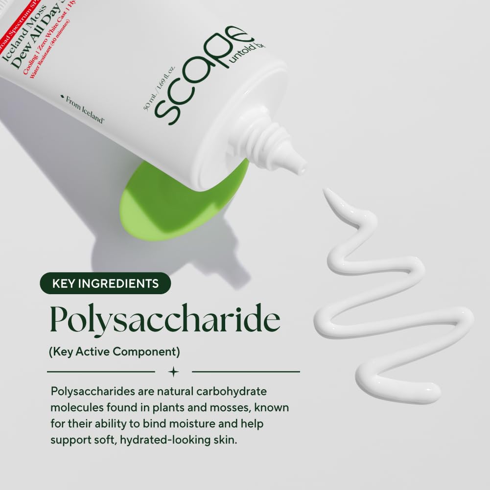Iceland Moss Dew Sunscreen SPF 50 | Korean Lightweight Airy Sunscreen Texture | Cooling, Hydrating for Sensitive Skin | No White Cast 50 ml / 1.69 fl. oz.