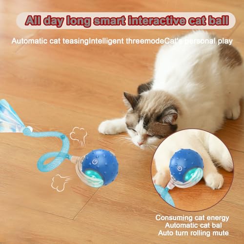 Interactive Cat Toy Ball Cat Toys for Indoor Cats Adult Cat Toy Smart Cat Ball Toy for Cats Motion Sensor Smart Pet Ball – Image 3