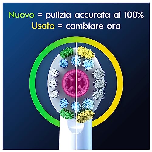 Oral-B 3D White Testine Spazzolino Elettrico, Confezione da 8 Testine di Ricambio per Spazzolino Elettrico Oral B, Sbiancanti, Con Esclusiva Coppetta Lucidante per Rimuovere le Macchie Superficiali - Immagine 5