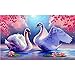Produktbild Lkrou 5D Diamant Malerei Diamond Painting Kits DIY Wohnkultur Mosaik Stickerei EIN Paar Schwäne Tier Weißer Schwan Handgemachtes Gift-30X40Cm