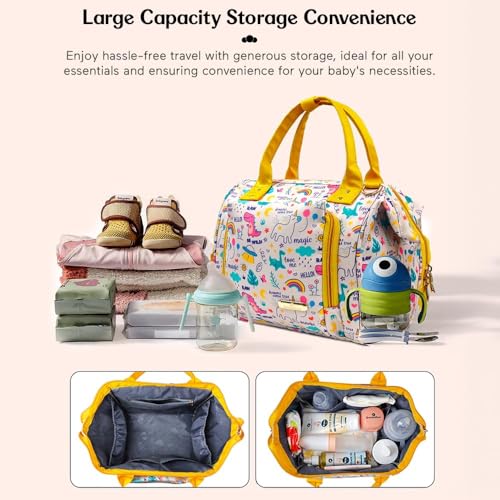 Image of StarAndDaisy Baby Bag for Mother Travel /Diaper Bag for New Born Baby with Light Weight and Potable Design /Diaper Bags for Mom with Multi Compartments, Waterproof Bag with Ultra Soft Fabric.
