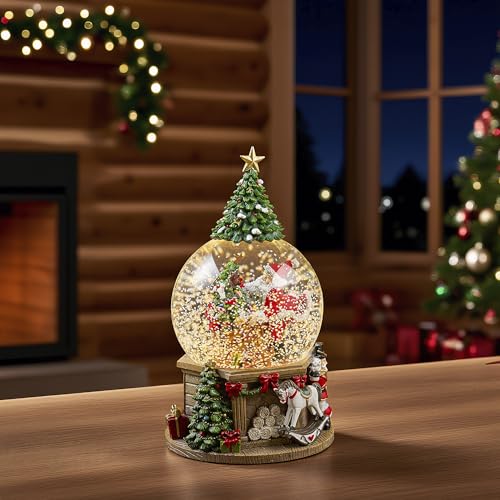 LOVE FOR YOU Gift Wrapped Lighted Christmas Tree Snow Globe Music Box Santa Claus Walnut Soldier Rocking Horse Dog Teddy Bear Train Festival Xmas Indoor Home Decoration Ornament Holiday Party Gifts by LOVE FOR YOU - Image 5