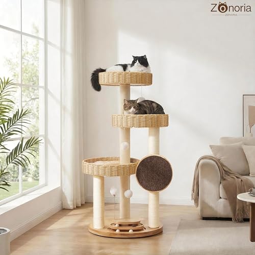 Árbol para gatos grande de madera sólida 48 pulgadas miniatura 2