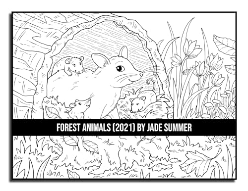 Forest Animals: An Adult Coloring Book with 50 Adorable Images of Woodland Creatures, Beautiful Flowers, Nature Scenes, and More! - Image 37