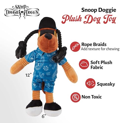 Juguete de felpa con chirriador Snoop Doggie Doggs para perros miniatura 6